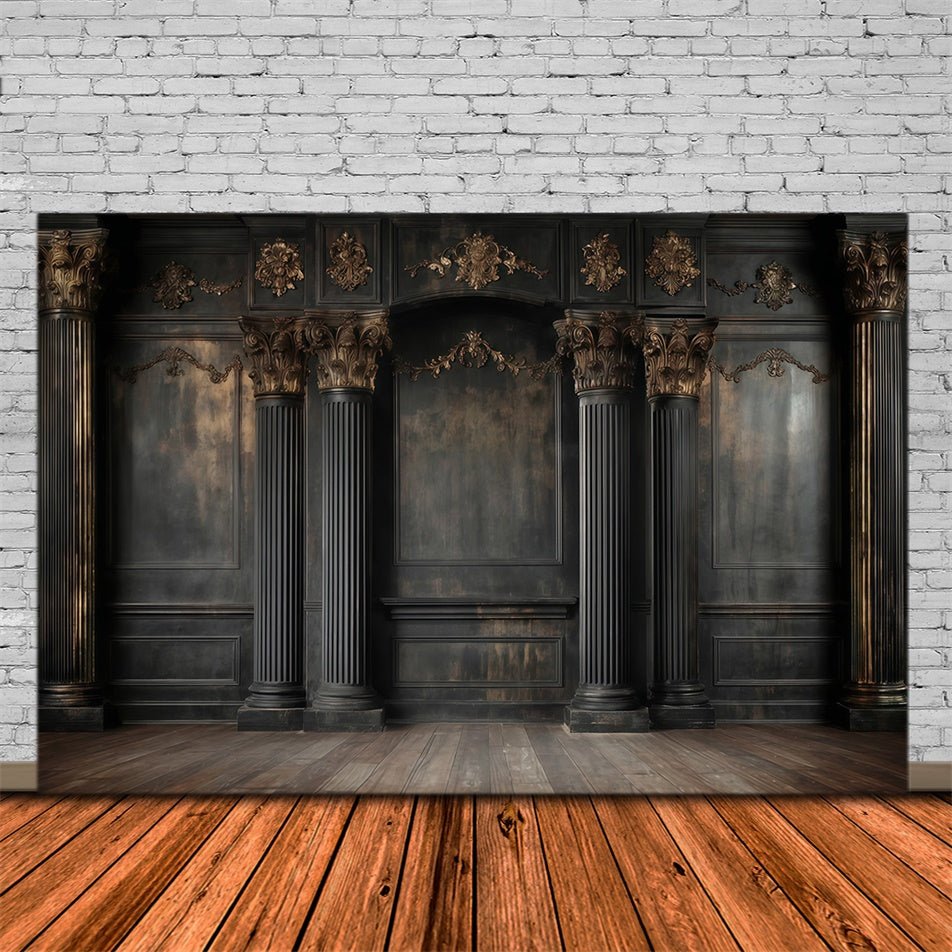 Vintage Backdrops Gothic Luxe Säule Raum Fotohintergrund MRR7-232
