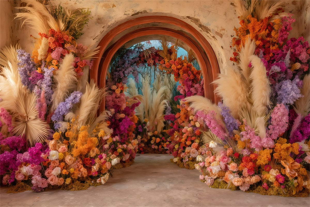 Bohemian Backdrop Sonnenuntergang Karneval Blüte Fotohintergrund MRR7-246