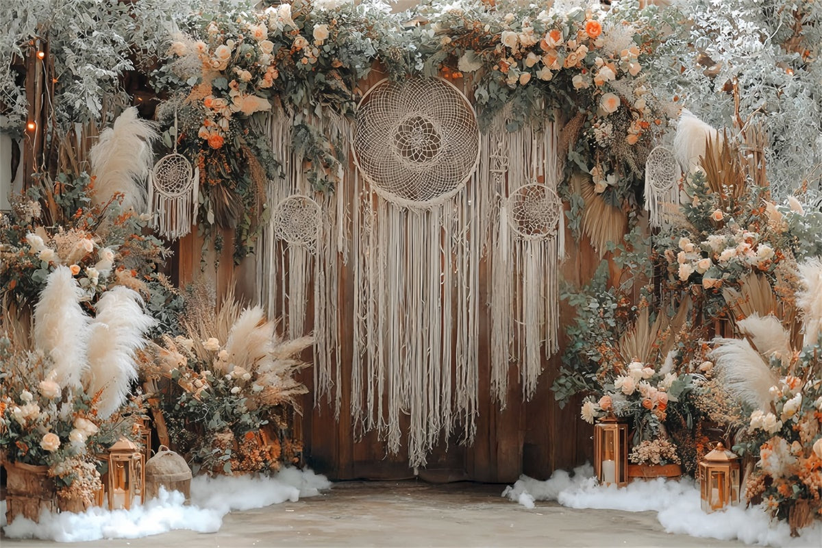 Boho Backdrops Floral Boho Traumfänger Fotohintergrund MRR7-258