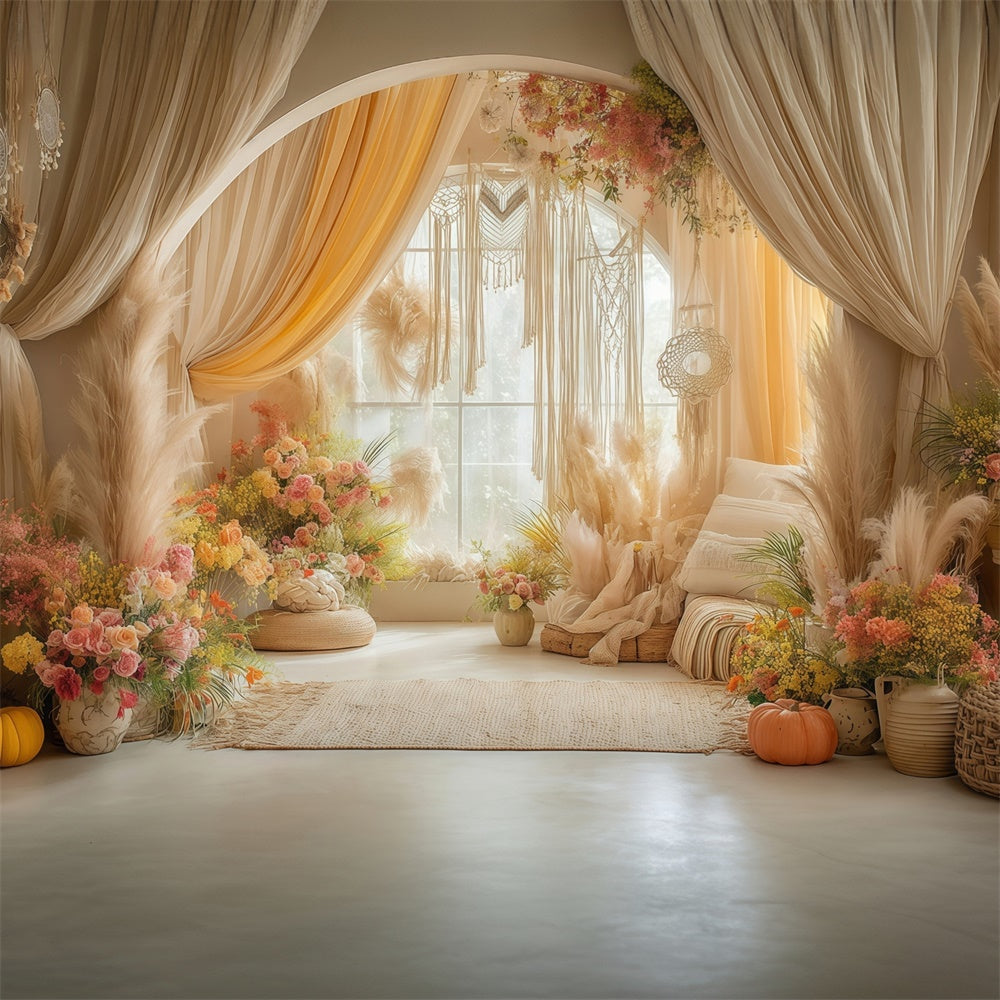Boho Fotografie Hintergrund Boho Gemütliches Zimmer Hintergrund MRR7-261