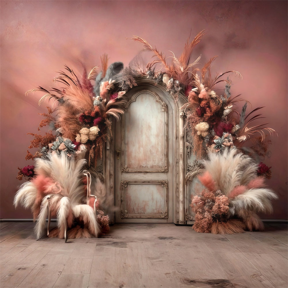 Bohemian Fotohintergrund Federblüte Türhintergrund MRR7-272