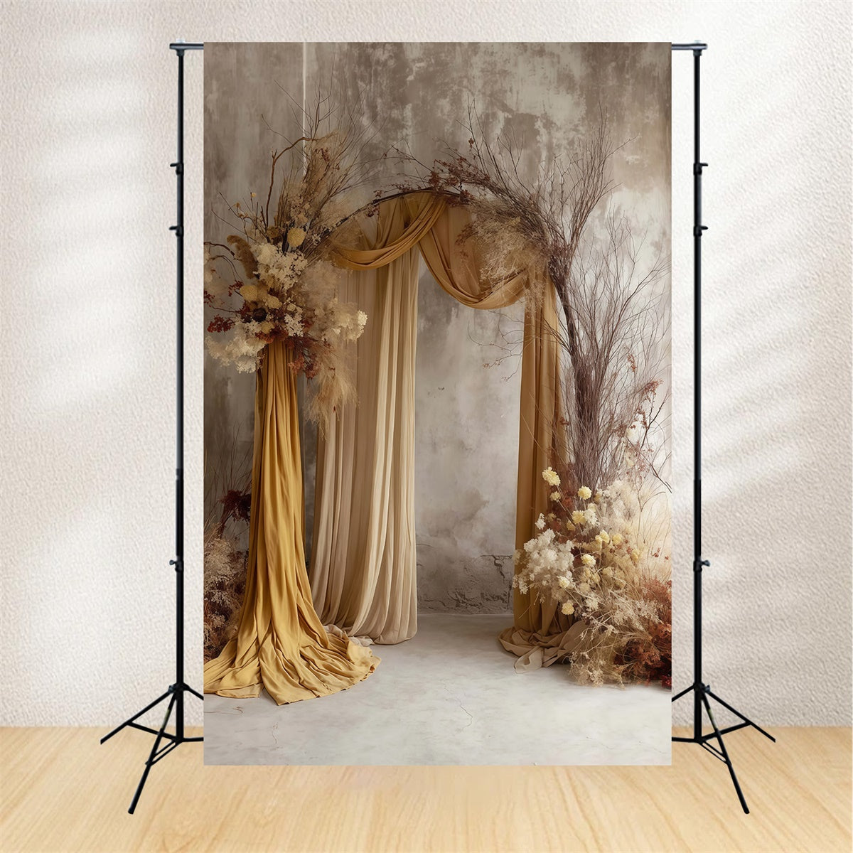 Boho Fotohintergrund Getrocknete Blüte Eleganz Hintergrund MRR7-279