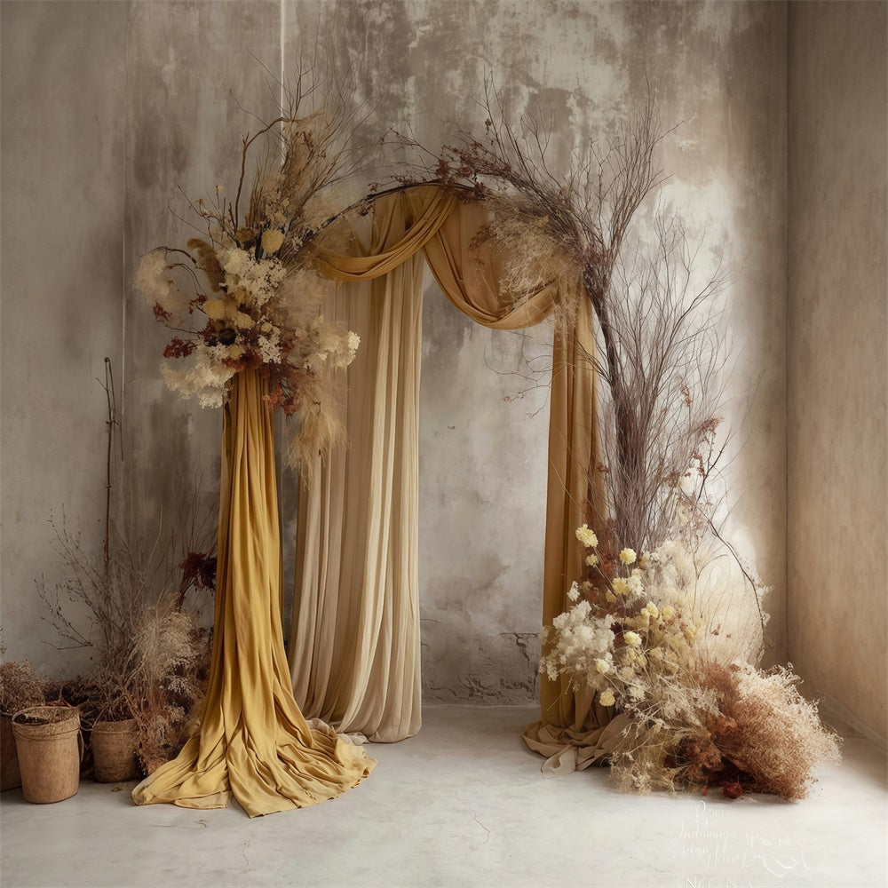 Boho Fotohintergrund Getrocknete Blüte Eleganz Hintergrund MRR7-279