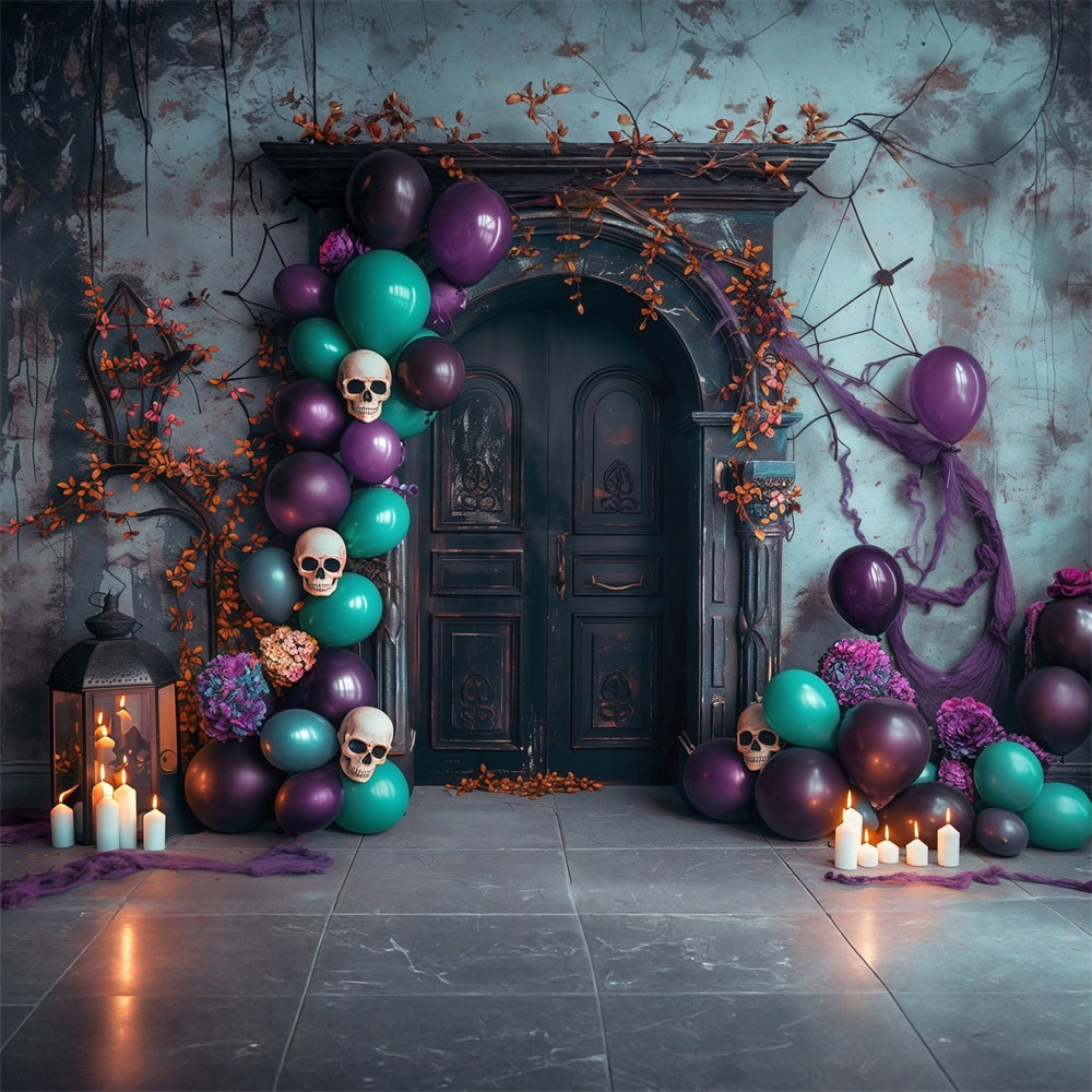 Halloween Party Backdrop Geisterhafte Ballonschädel Backdrop MRR7-38