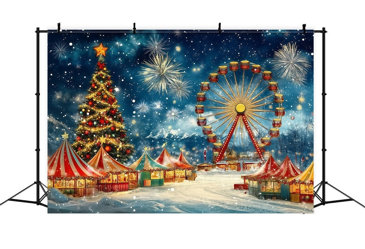Weihnachts-Hintergrundbilder Festlicher Winter Jahrmarkt Hintergrund MRR7-58