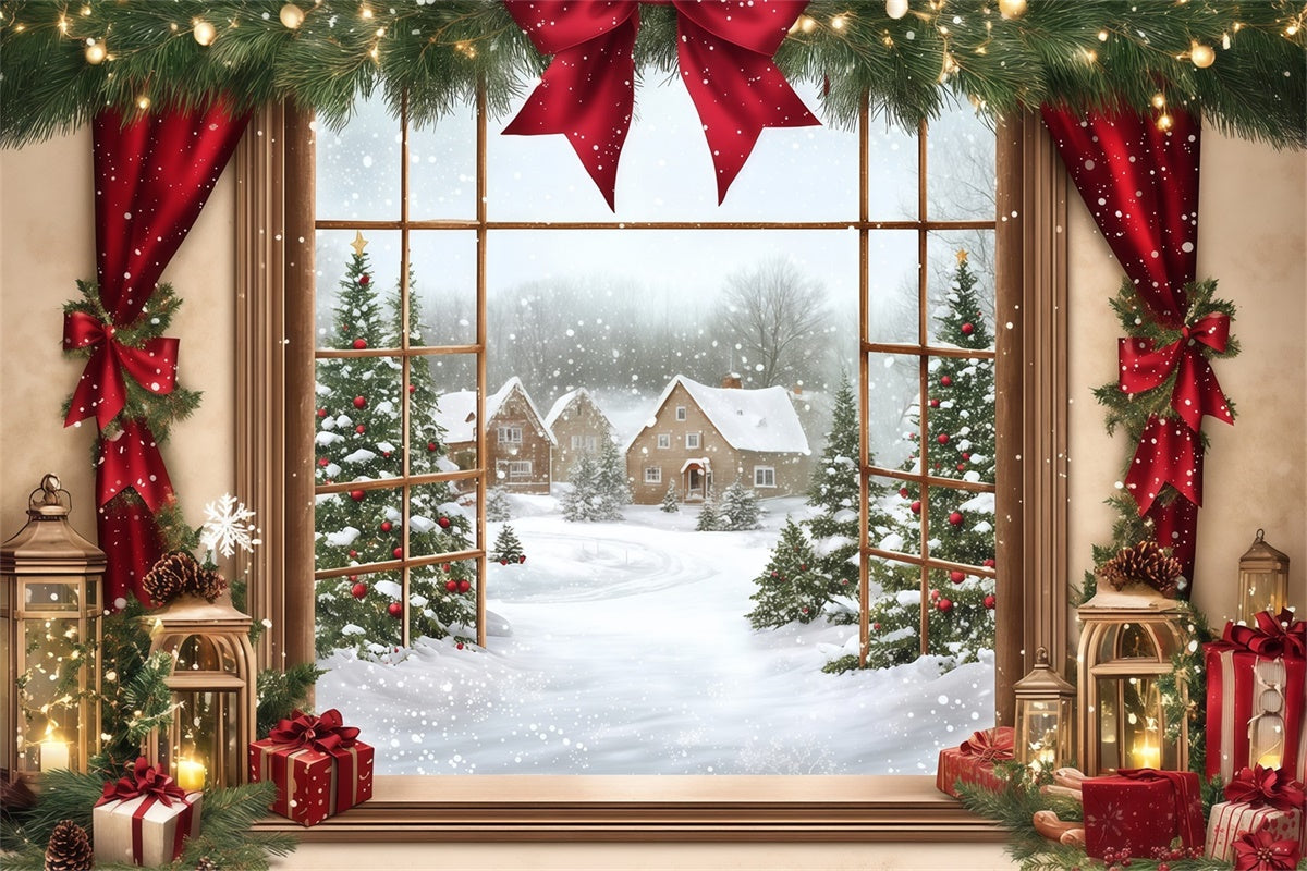 Weihnachten Fotohintergrund Holiday Window Magic Backdrop MRR7-68