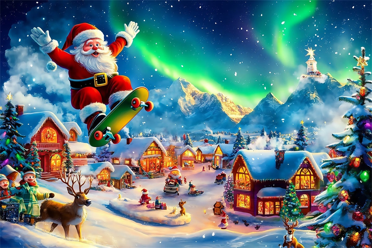 Weihnachtsdorf Backdrop Santa Winter Joy Backdrop MRR7-71