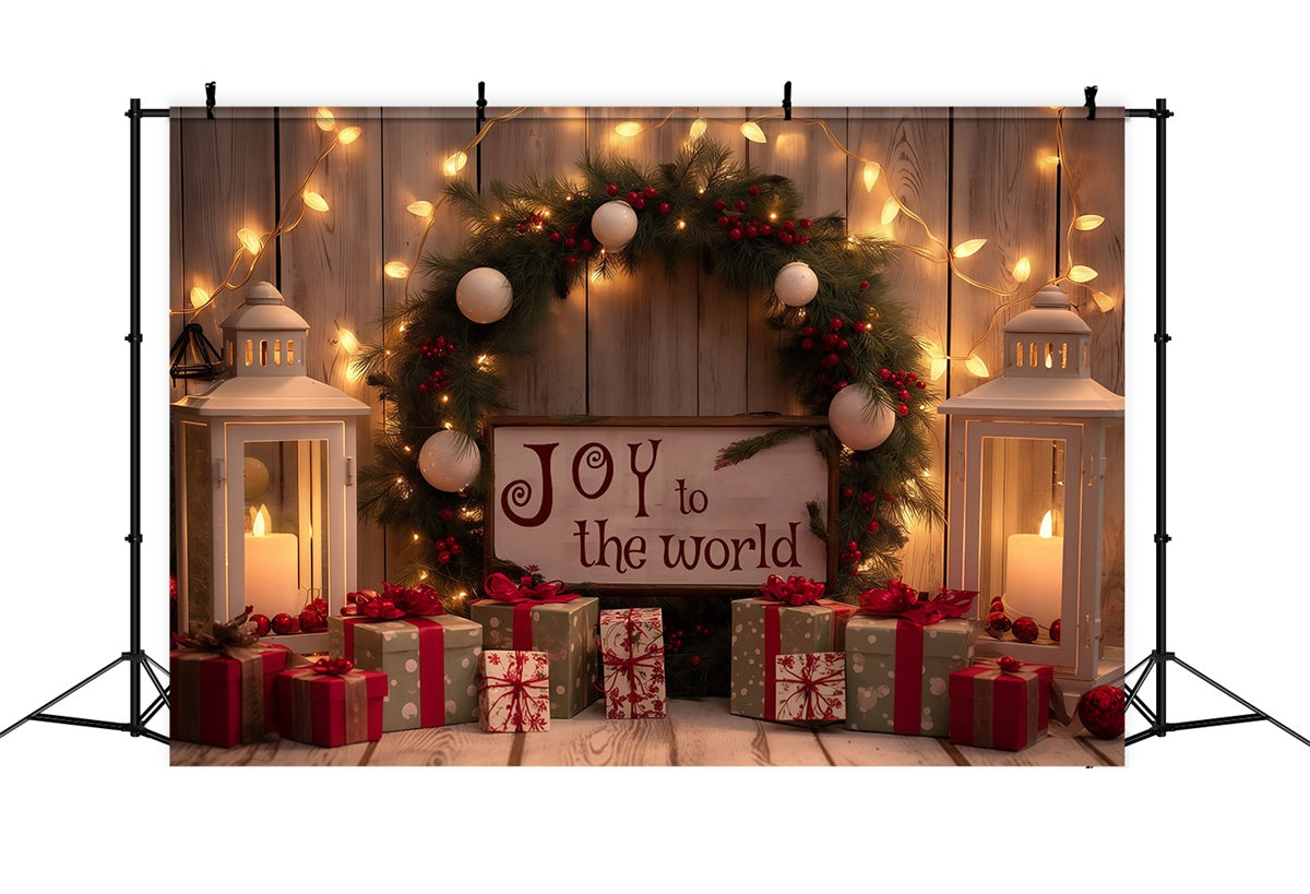 Xmas Backdrops Kerzenlicht Kiefer Girlande Backdrop MRR7-77