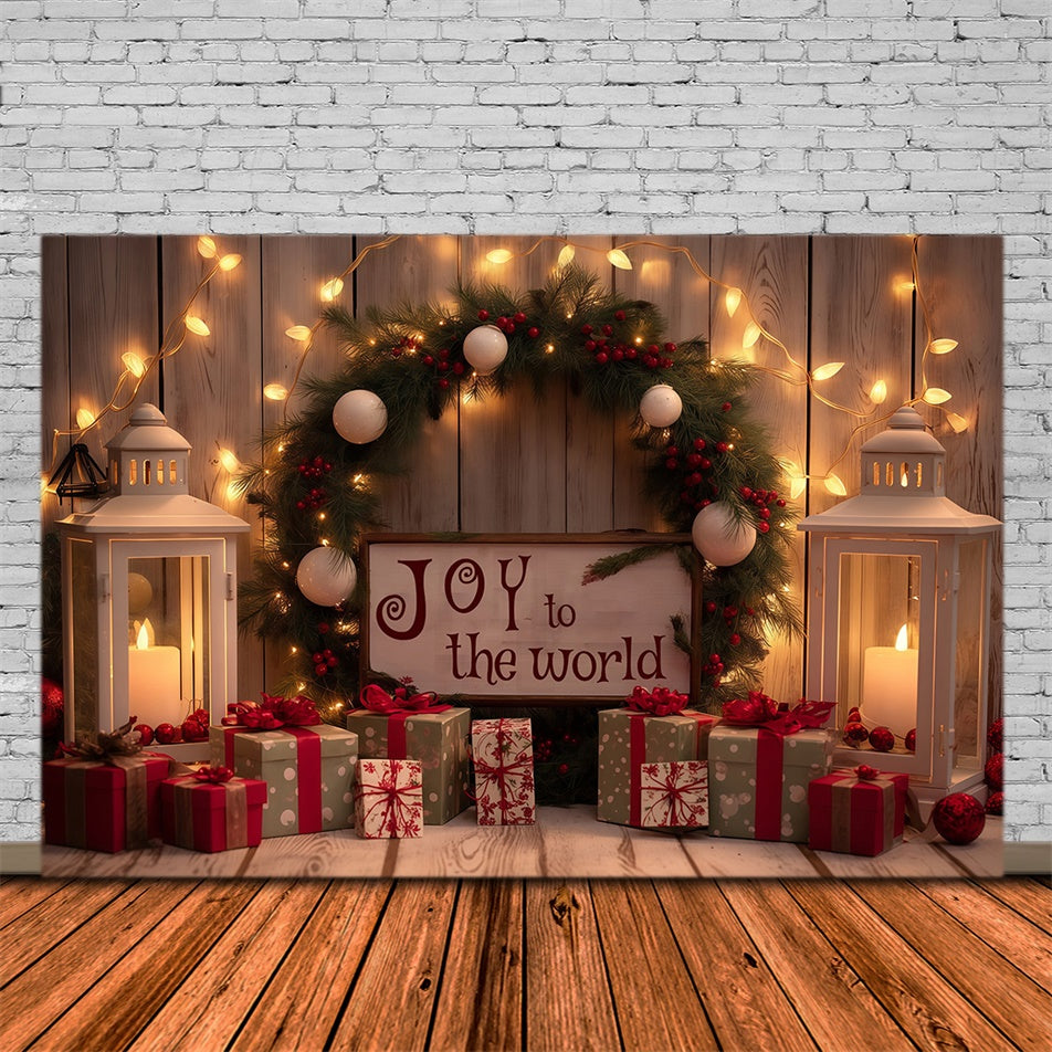 Xmas Backdrops Kerzenlicht Kiefer Girlande Backdrop MRR7-77