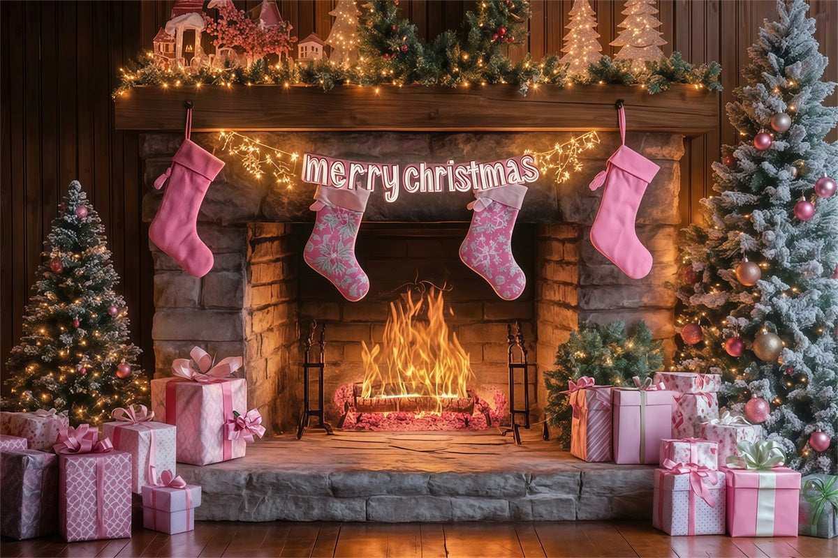 Weihnachts-Fotokulisse Sweet Stocking Glow Kulisse MRR7-82