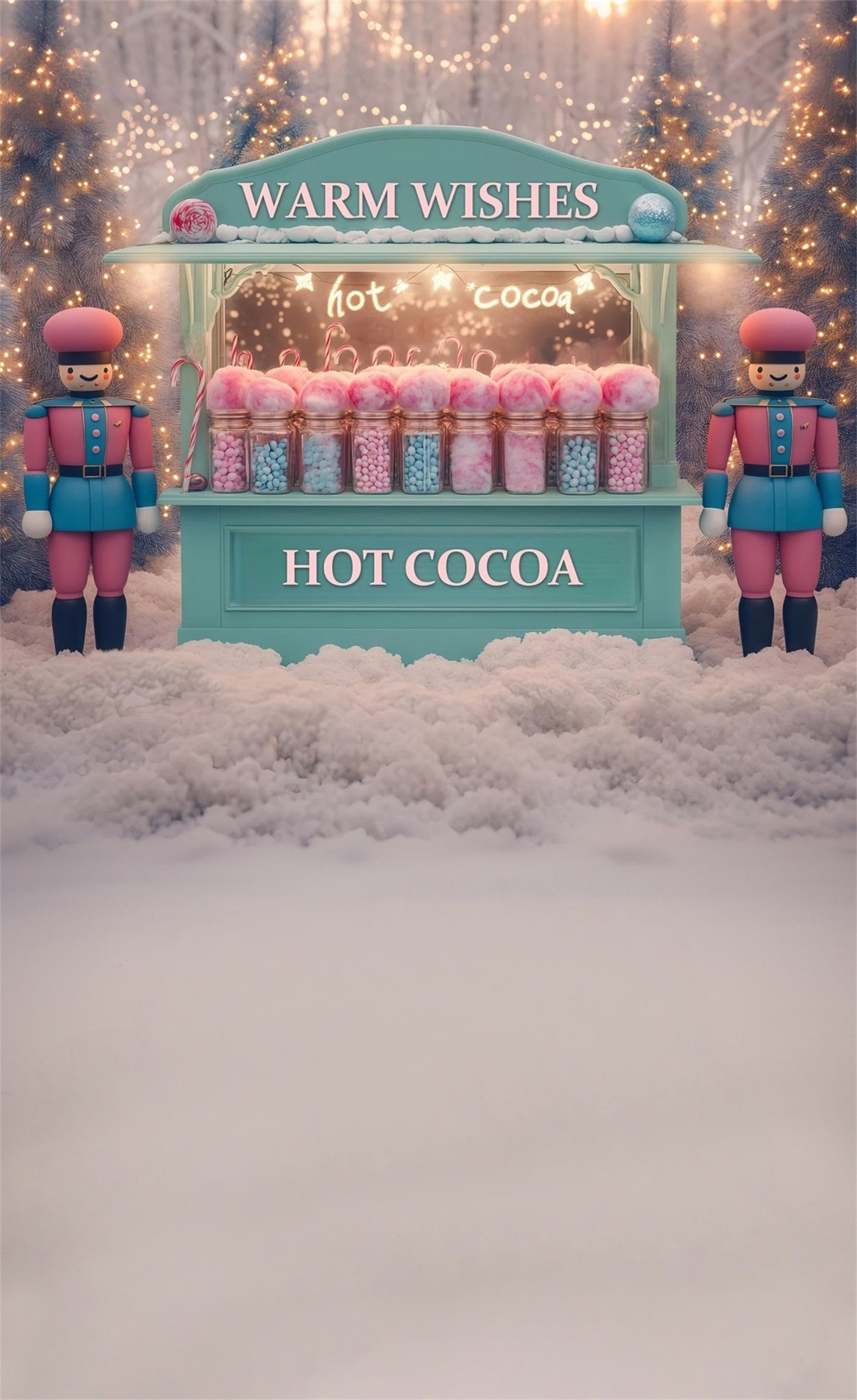 Holiday Backdrop Fantasy Nussknacker Hot Cocoa Candy Store Weihnachten Studiohintergrund 10x10 MRR8-110