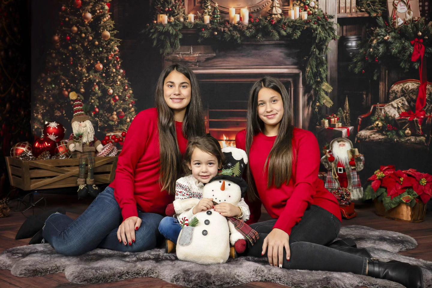 Weihnachten Fotohintergrund Klassischer Kamin Weihnachtszimmer Weihnachtskulisse für Fotos MRR8-264