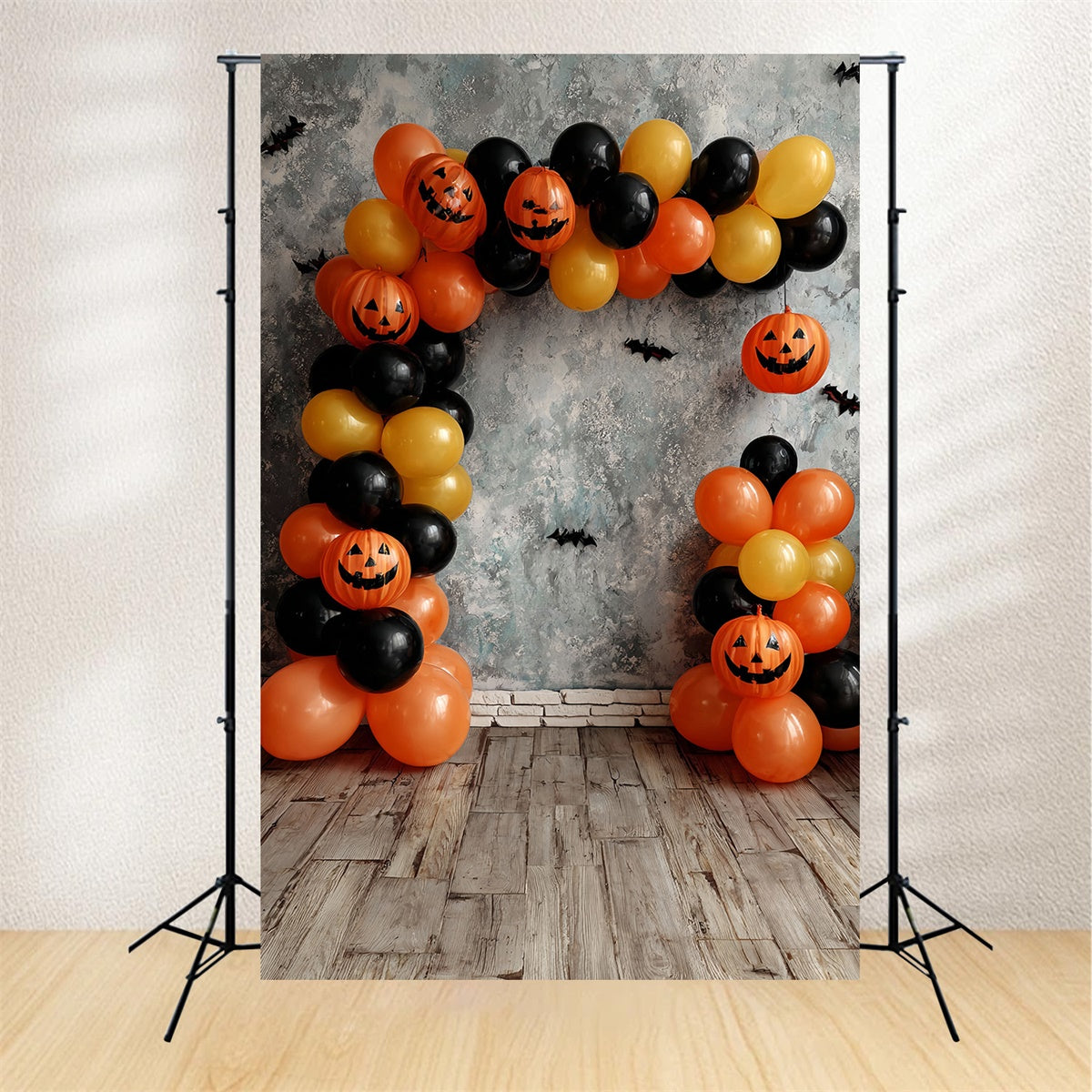 Halloween Fotografie Backdrop Kürbis Ballon Fledermaus Halloween Foto Hintergrund MRR8-37