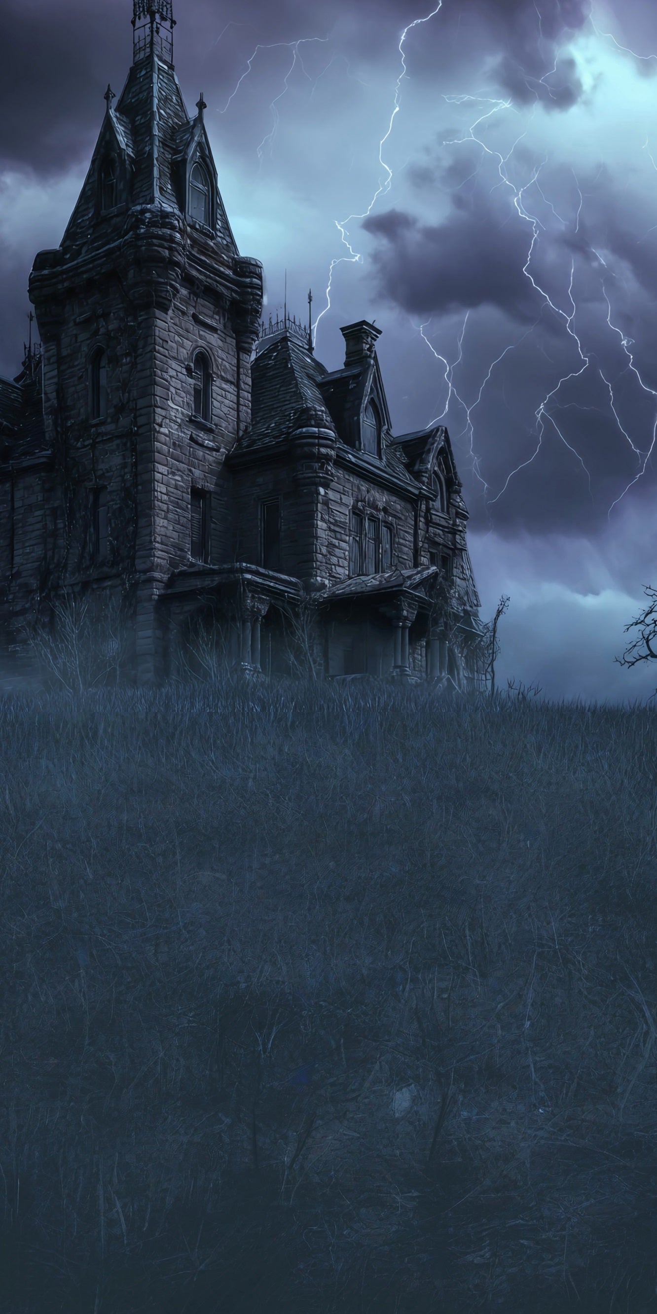 Gespenstische Halloween Foto Kulisse Blitznacht Vintage Backsteinmauer Schloss Sweep Backdrop MRR8-62