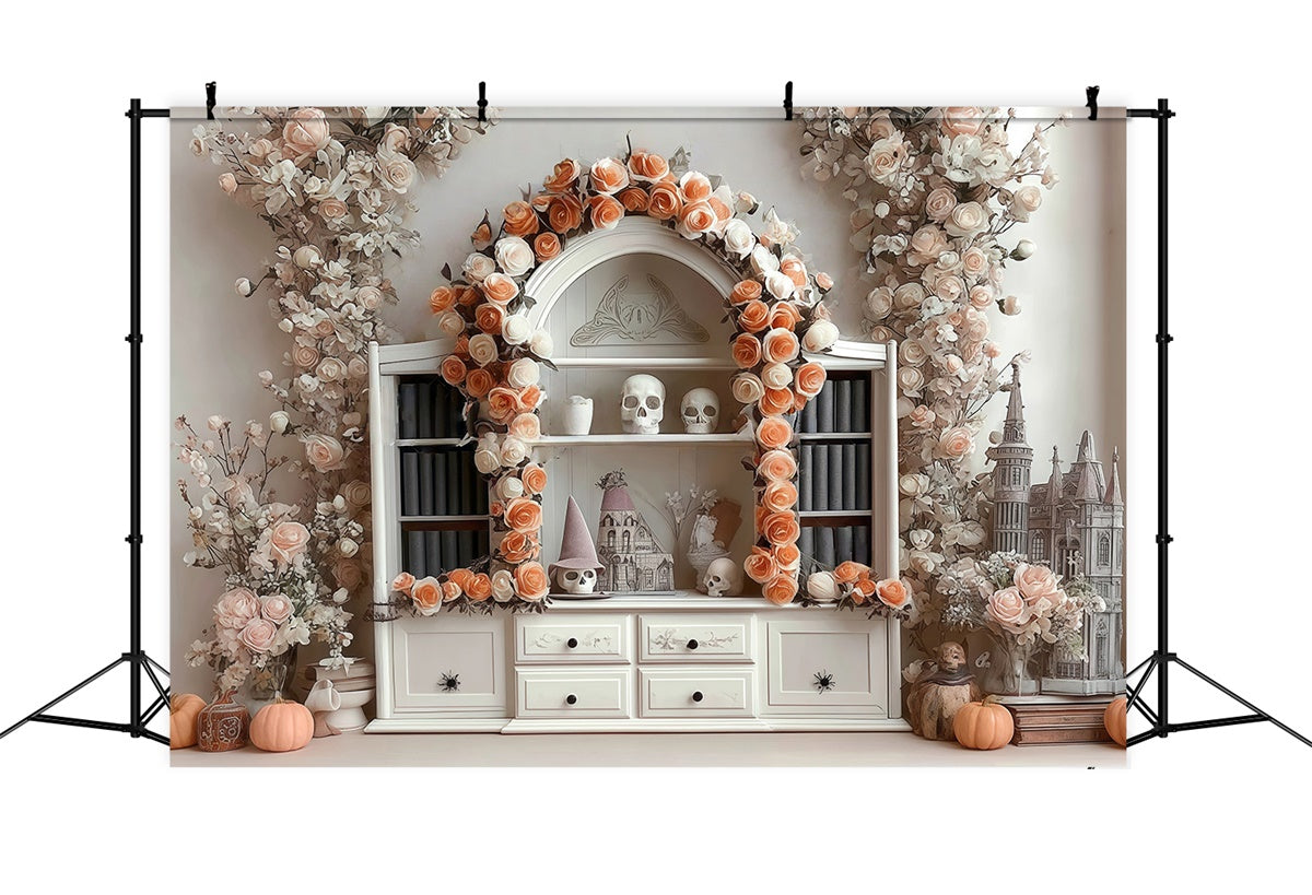 Halloween Fotokulisse Blume Totenkopf Indoor Halloween Foto Hintergrund MRR8-8