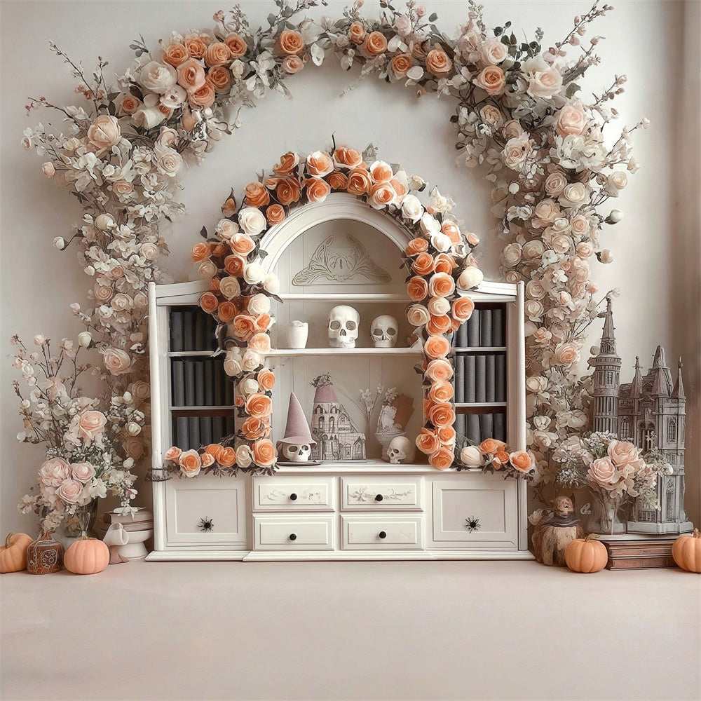 Halloween Fotokulisse Blume Totenkopf Indoor Halloween Foto Hintergrund MRR8-8