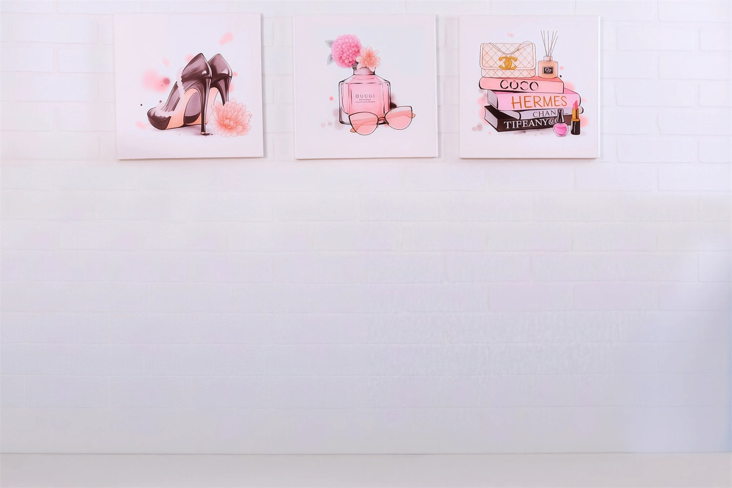 Kinder-Hintergründe Mode-High-Heels Parfüm Bücher Dekor Neugeborenen-Fotohintergrund MRR9-21