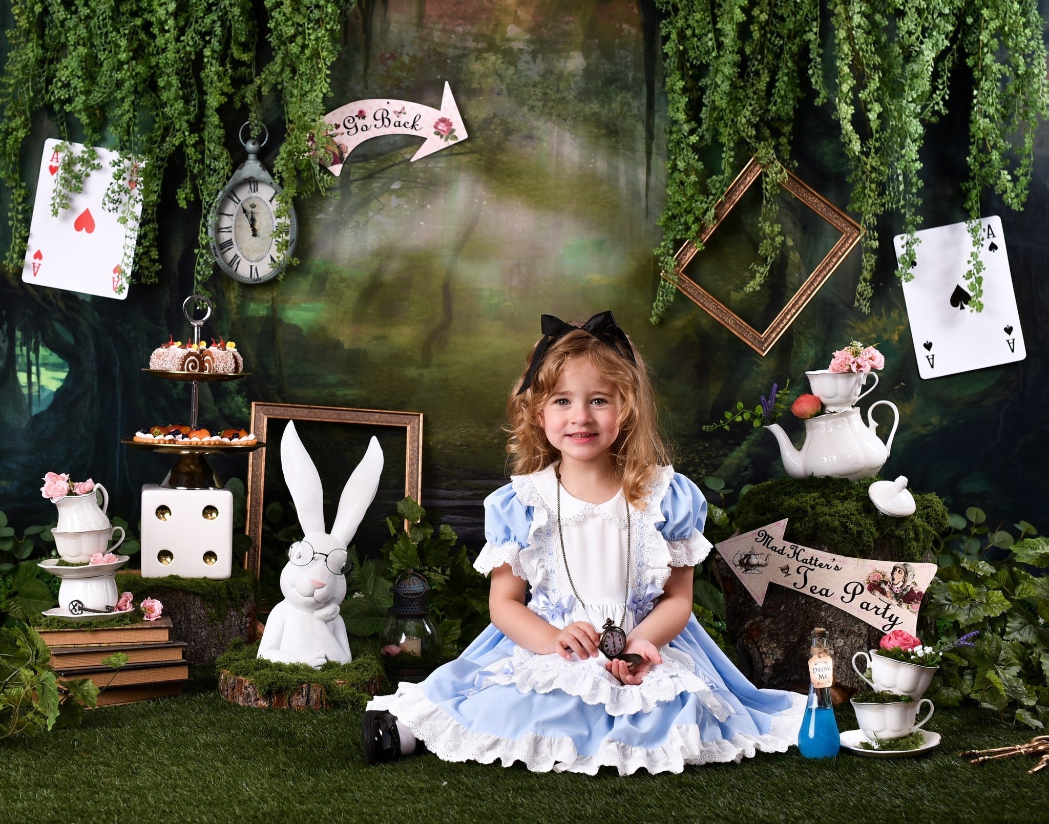 Wald-Fotohintergrund Nebliger verzauberter Waldweg Wald-Foto-Fotohintergrund MRR9-22