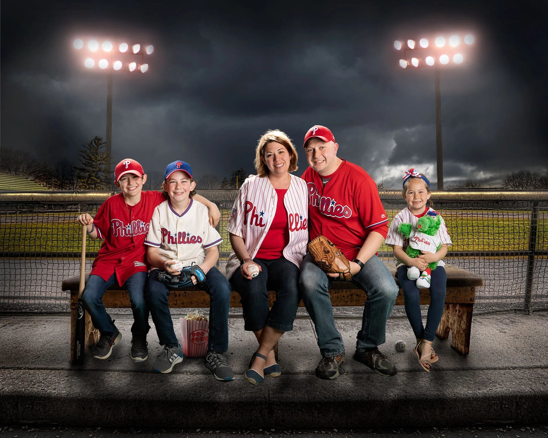 Fußballfeld-Fotohintergrund Stadionbeleuchtung Dunkler Himmel Sport-Fotohintergrund MRR9-32