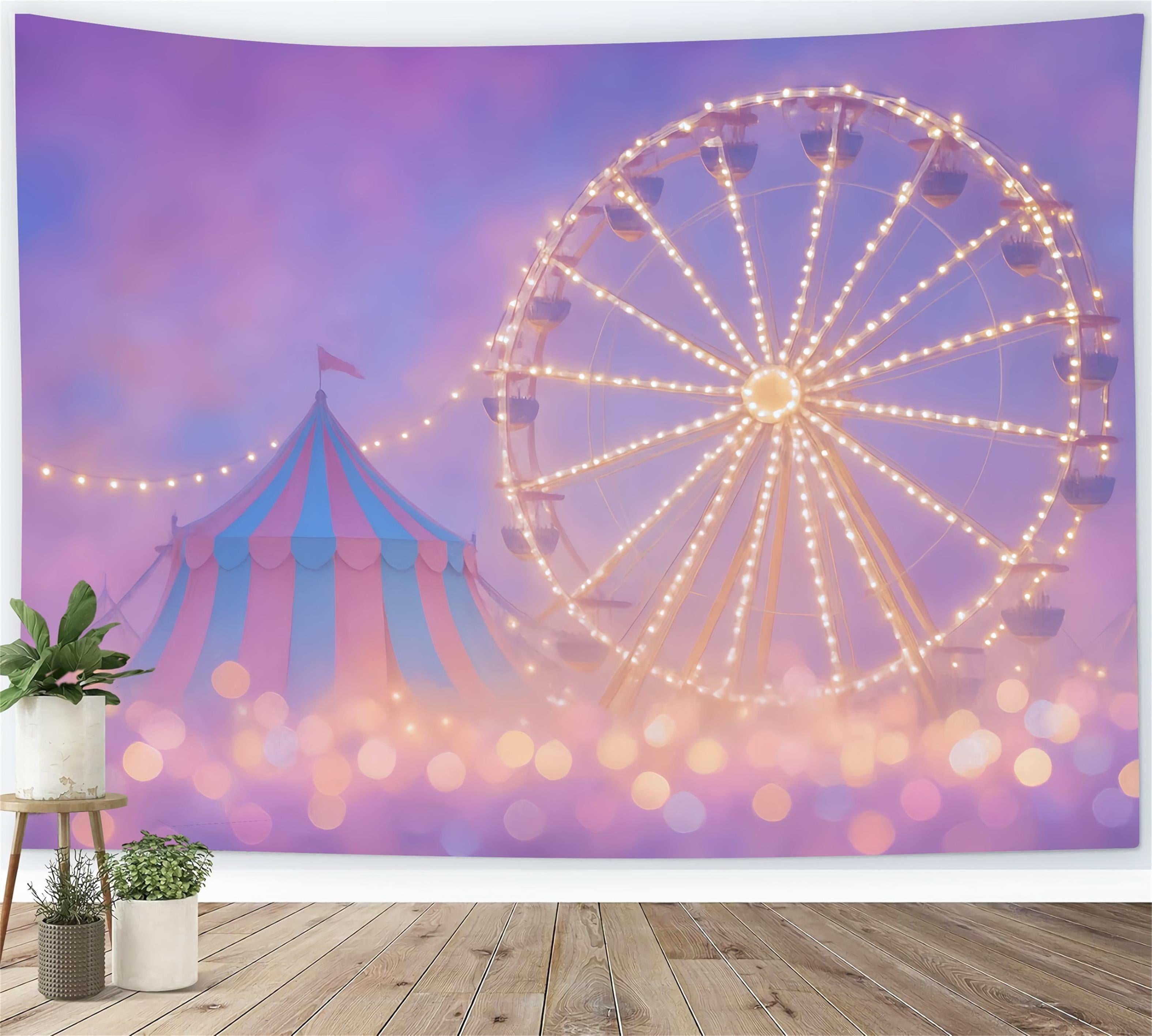 Zirkushintergrund Karneval Riesenrad Zelt Lichter Kinderfotohintergründe MRR9-35