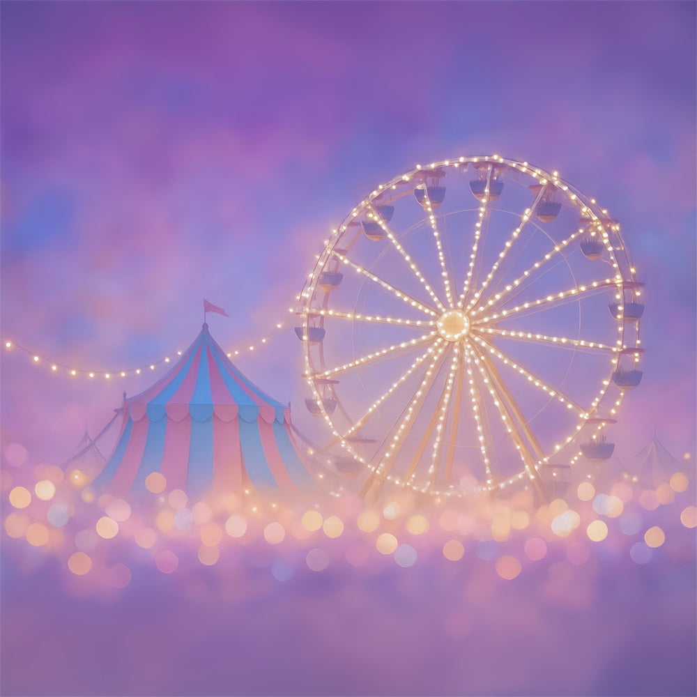 Zirkushintergrund Karneval Riesenrad Zelt Lichter Kinderfotohintergründe MRR9-35
