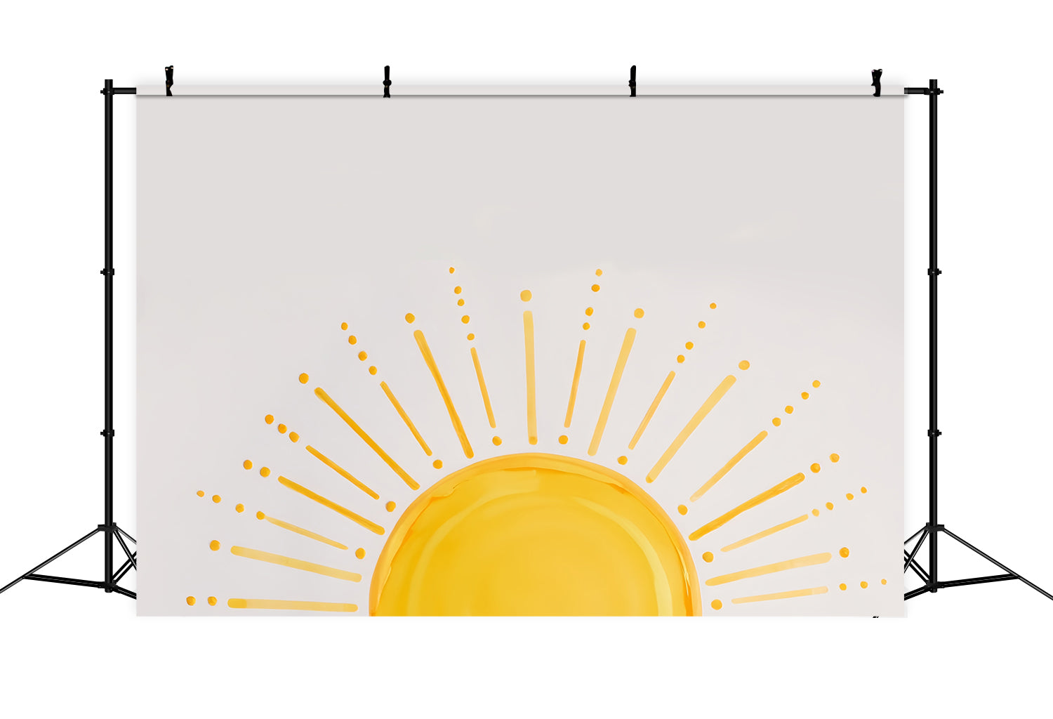 Kinderhintergründe Minimalistische gelbe Sonnenstrahlen Kinderfotohintergrund MRR9-75