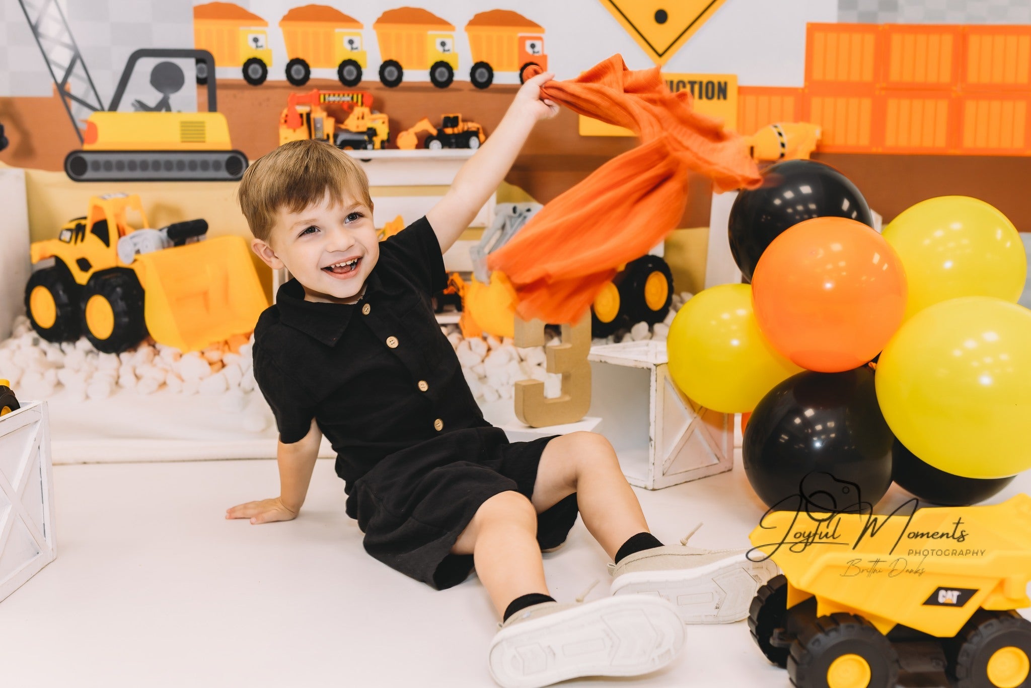 Kinder-Fotohintergrund Baufahrzeuge Spielzeugdisplay Neugeborenen-Fotohintergrund MRR9-9