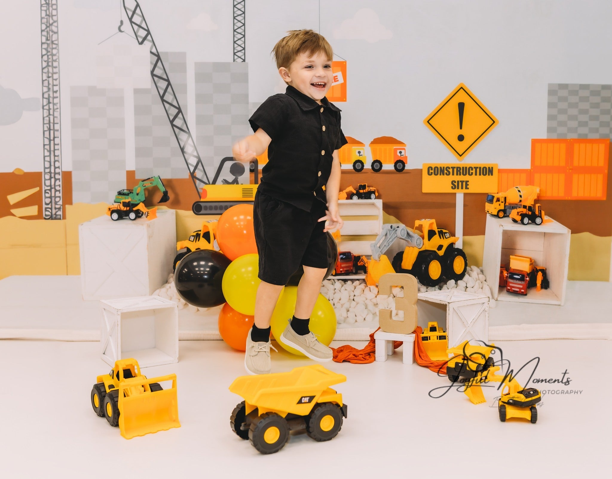 Kinder-Fotohintergrund Baufahrzeuge Spielzeugdisplay Neugeborenen-Fotohintergrund MRR9-9