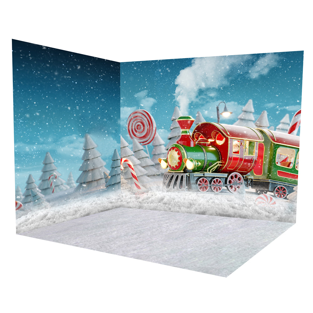 Winter Snowy Weihnachten Candy House Hintergrund Zimmerset ROOM5