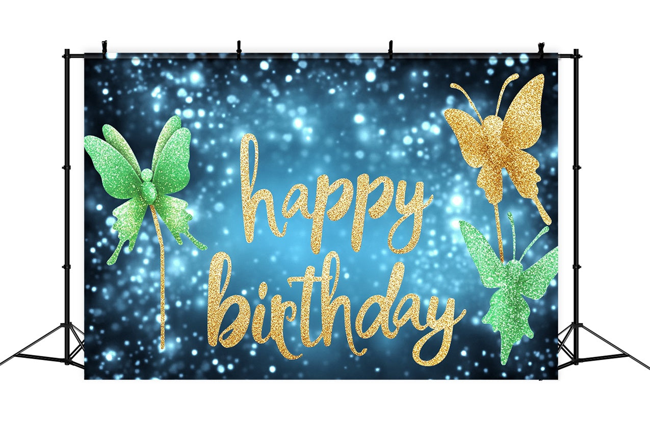 Custom Made Birthday Backdrops Glitzernder Schmetterling Sternenhintergrund RR1-21