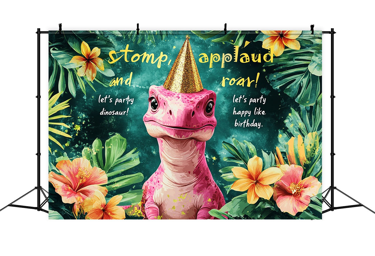 Custom Birthday Backdrops Tropische Dschungel Dino Party Backdrop RR1-32