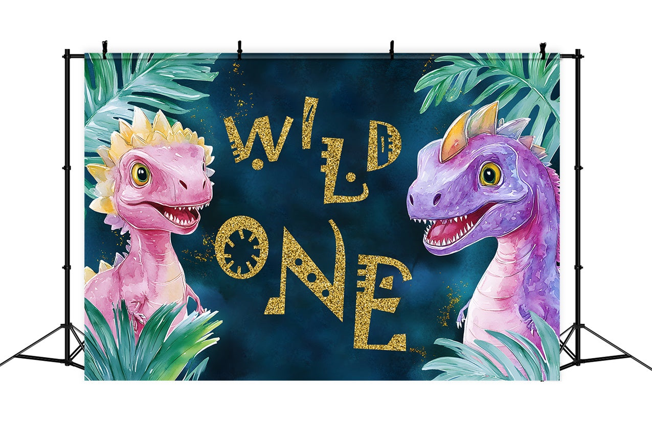 Personalisierte Geburtstag Backdrops Tropische Dino Abenteuer Backdrop RR1-36