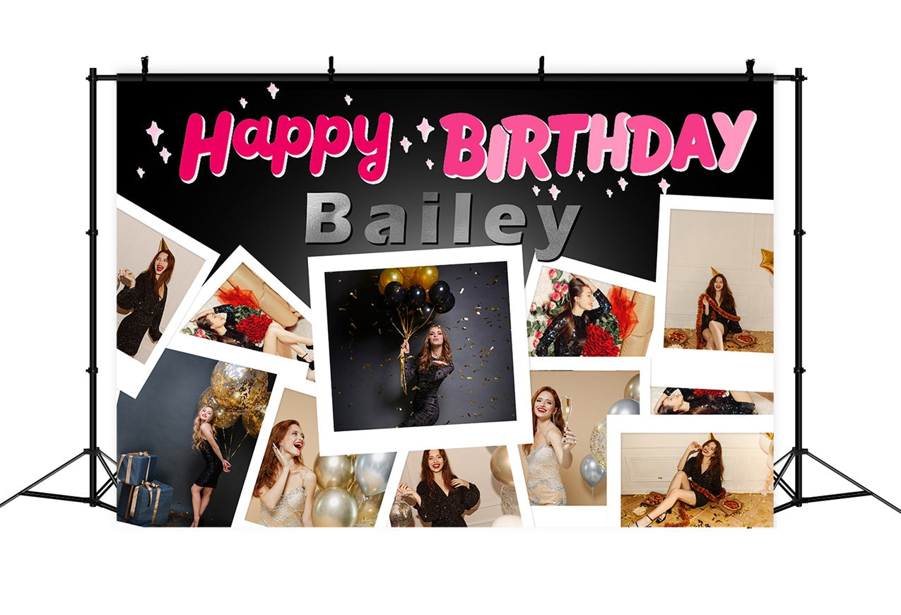 Geburtstag Backdrop Ideen Personalisierte Foto Collage Backdrop RR1-58