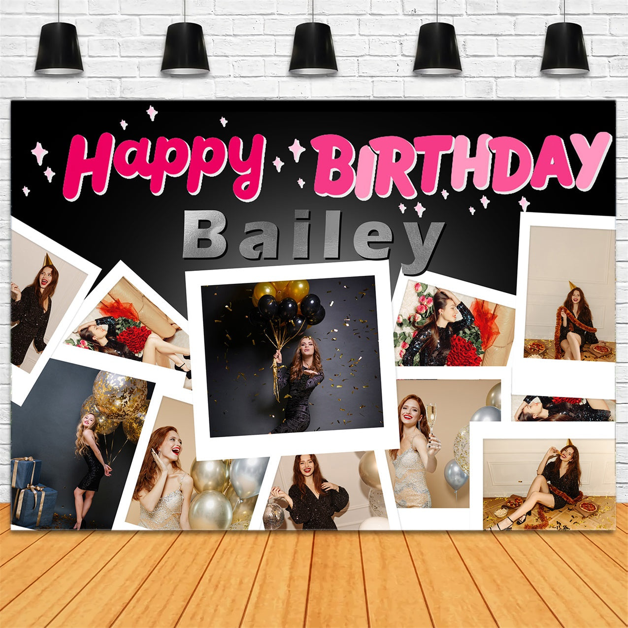 Geburtstag Backdrop Ideen Personalisierte Foto Collage Backdrop RR1-58