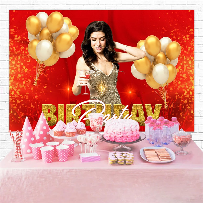 Custom Backdrop für Geburtstag Rot Ballon Einstellung Backdrop RR1-98