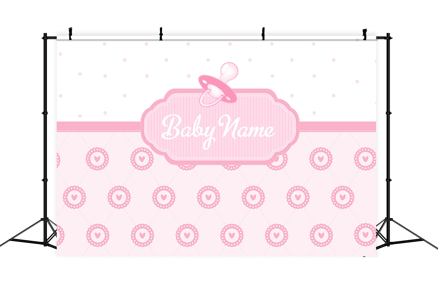 Individuelle Name Geburtstag Backdrop Rosa Baby Thema Backdrop RR12-90