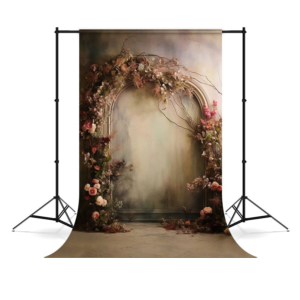 DBackdrop Nostalgic Style Rose Dekorative Bogen Türrahmen Vintage Wall Backdrop RR4-04