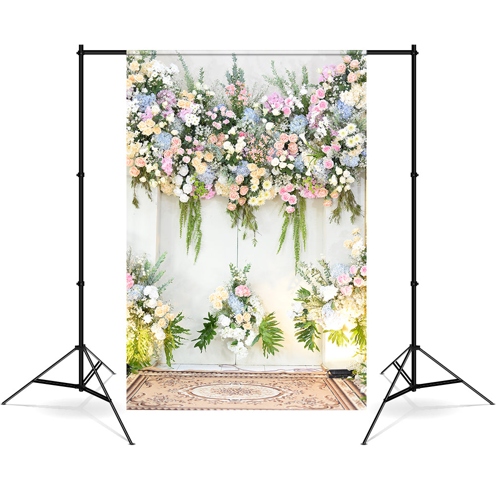 DBackdrop Bunte Blumen Hochzeitsthema Heilige Hintergrund RR4-38