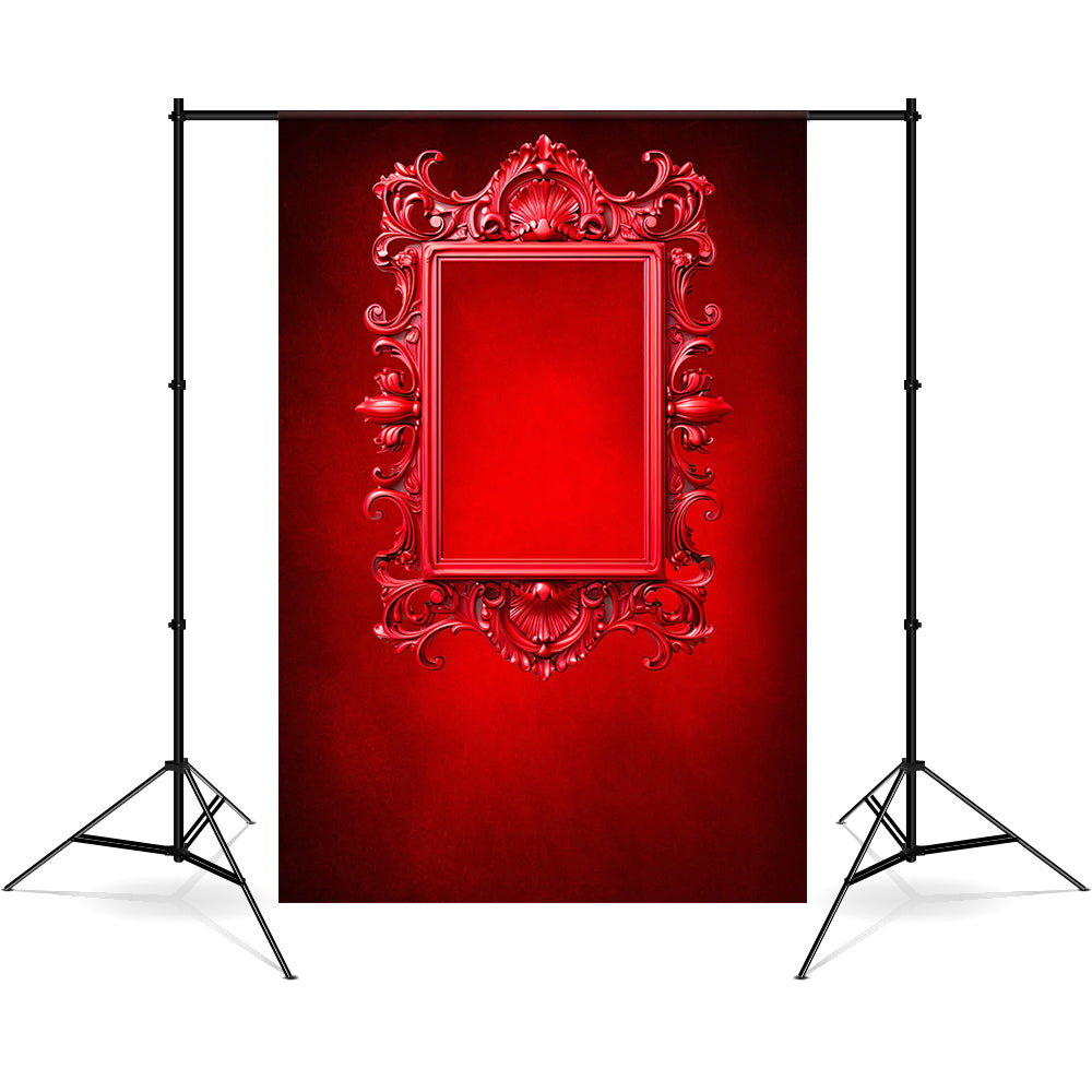 DBackdrop Kunst Vintage Rot Rechteckiger Fotorahmen Abstrakte Hintergrund RR4-51