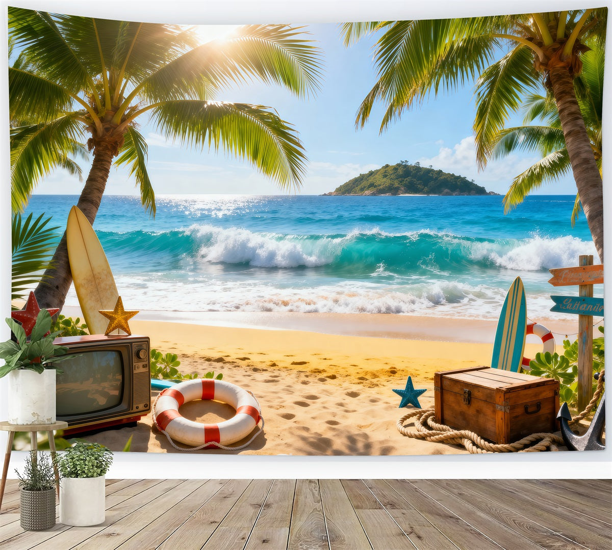 Ideen für Strandhintergründe Tropischer Ozean Spaß-Stimmung Ideen für Hintergründe zum Thema Sommer RR61-13