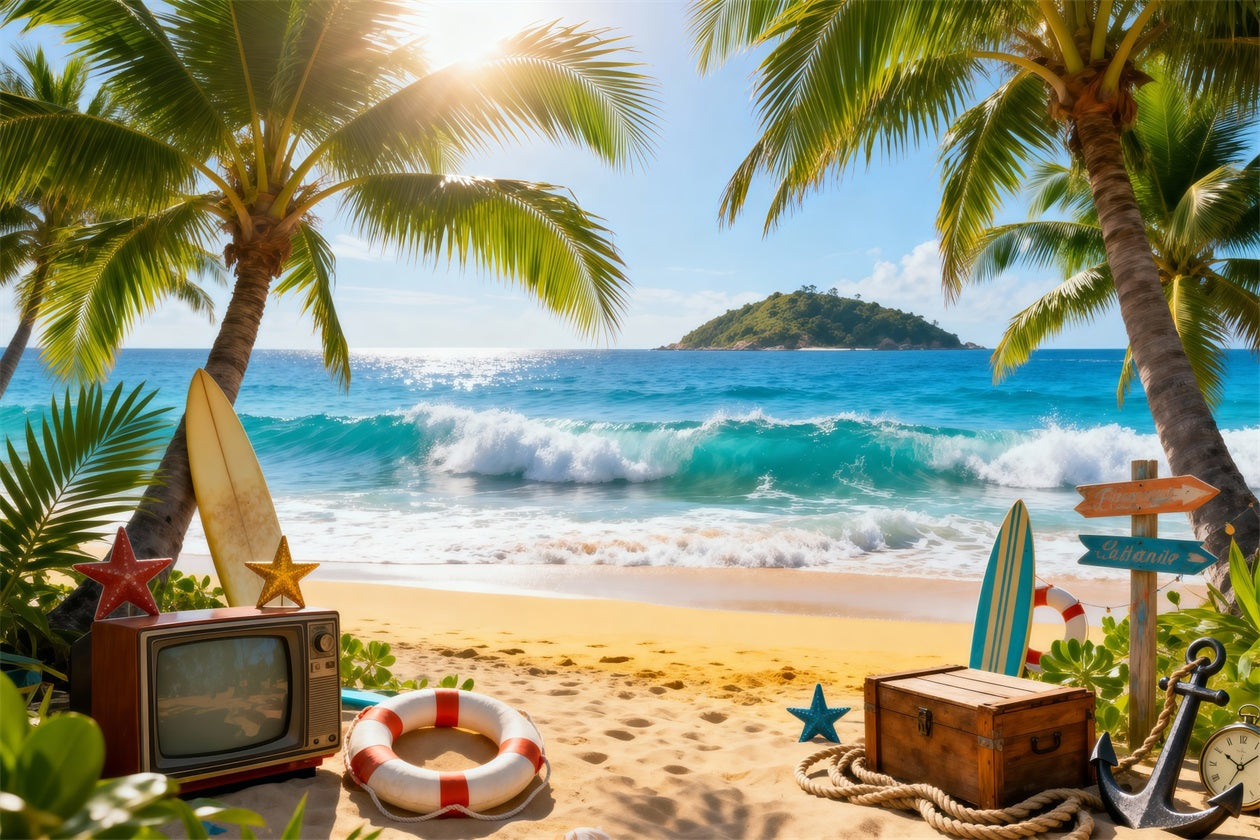 Ideen für Strandhintergründe Tropischer Ozean Spaß-Stimmung Ideen für Hintergründe zum Thema Sommer RR61-13
