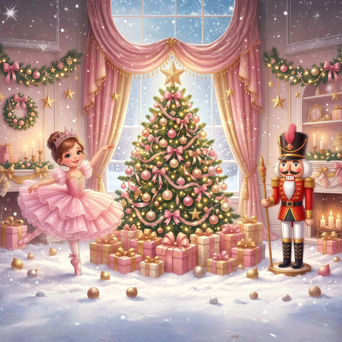Nussknacker Land Der Süßigkeiten Rosa Ballerina Dekoration RR610-11