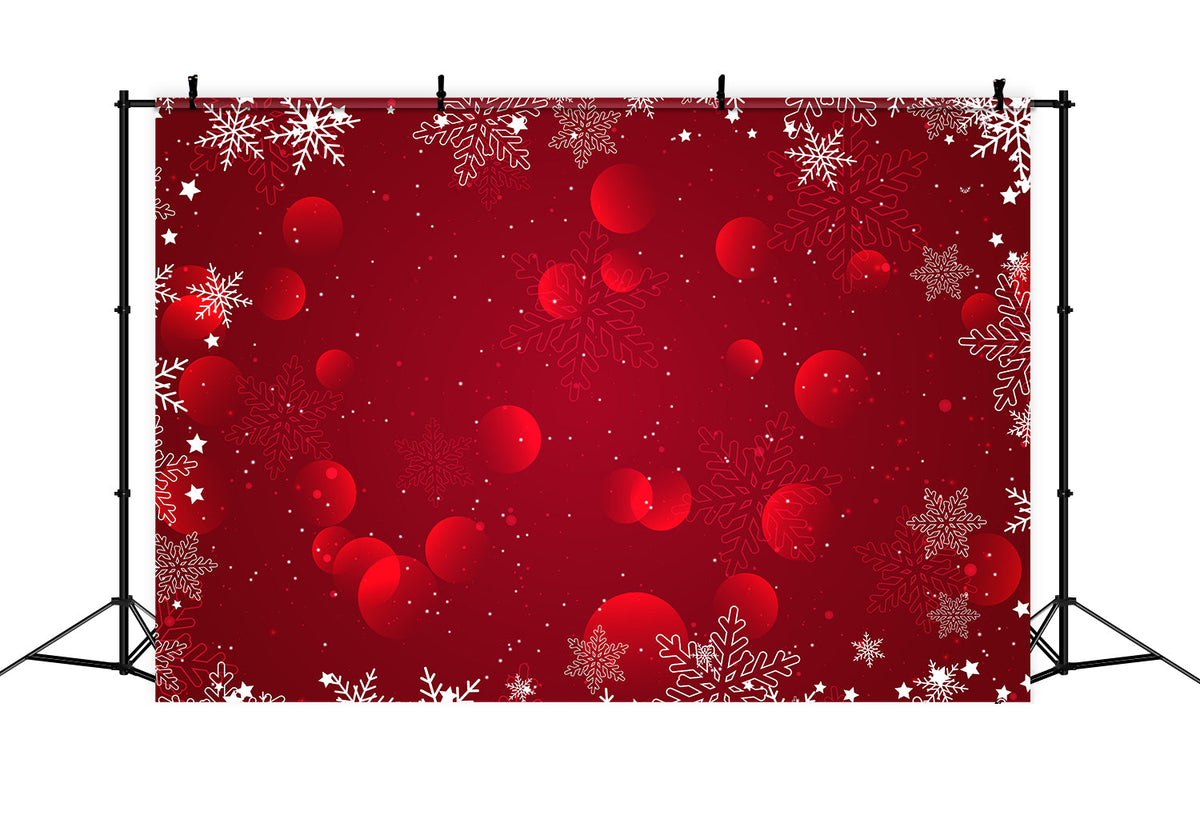 Weihnachtlicher Hintergrund Rote Schneeflocken Bokeh Muster RR610-169