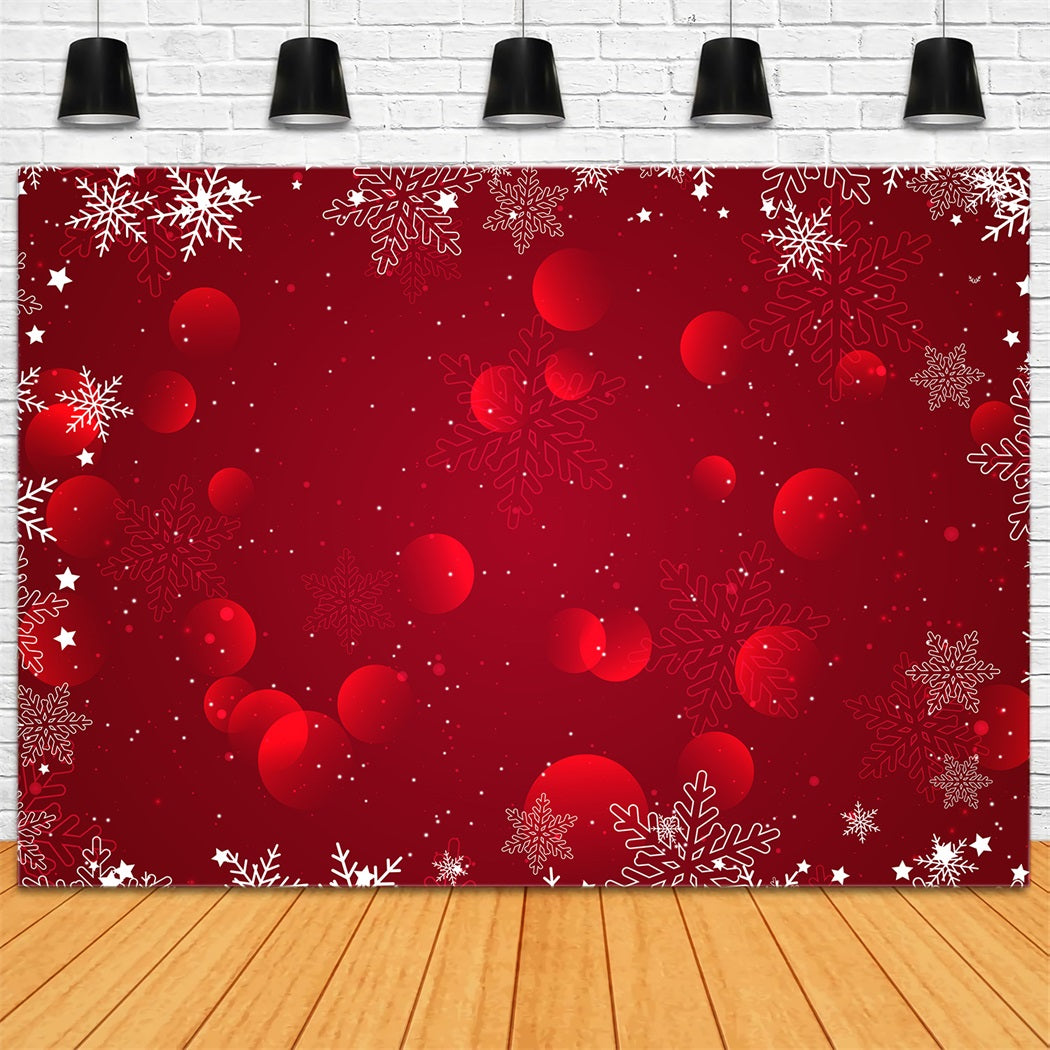 Weihnachtlicher Hintergrund Rote Schneeflocken Bokeh Muster RR610-169