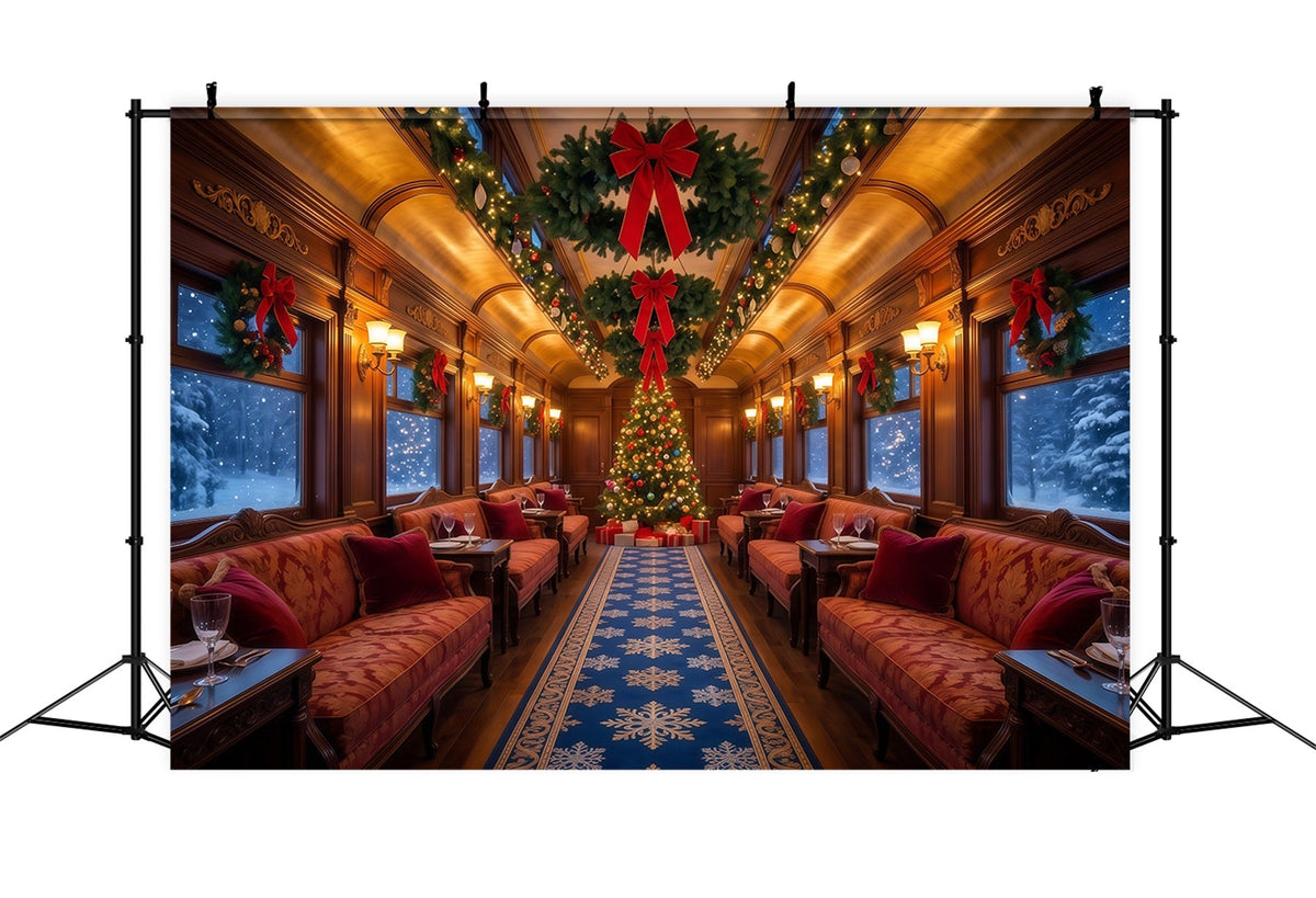 Weihnachtlicher Fotohintergrund Festliche Zuglounge RR610-61