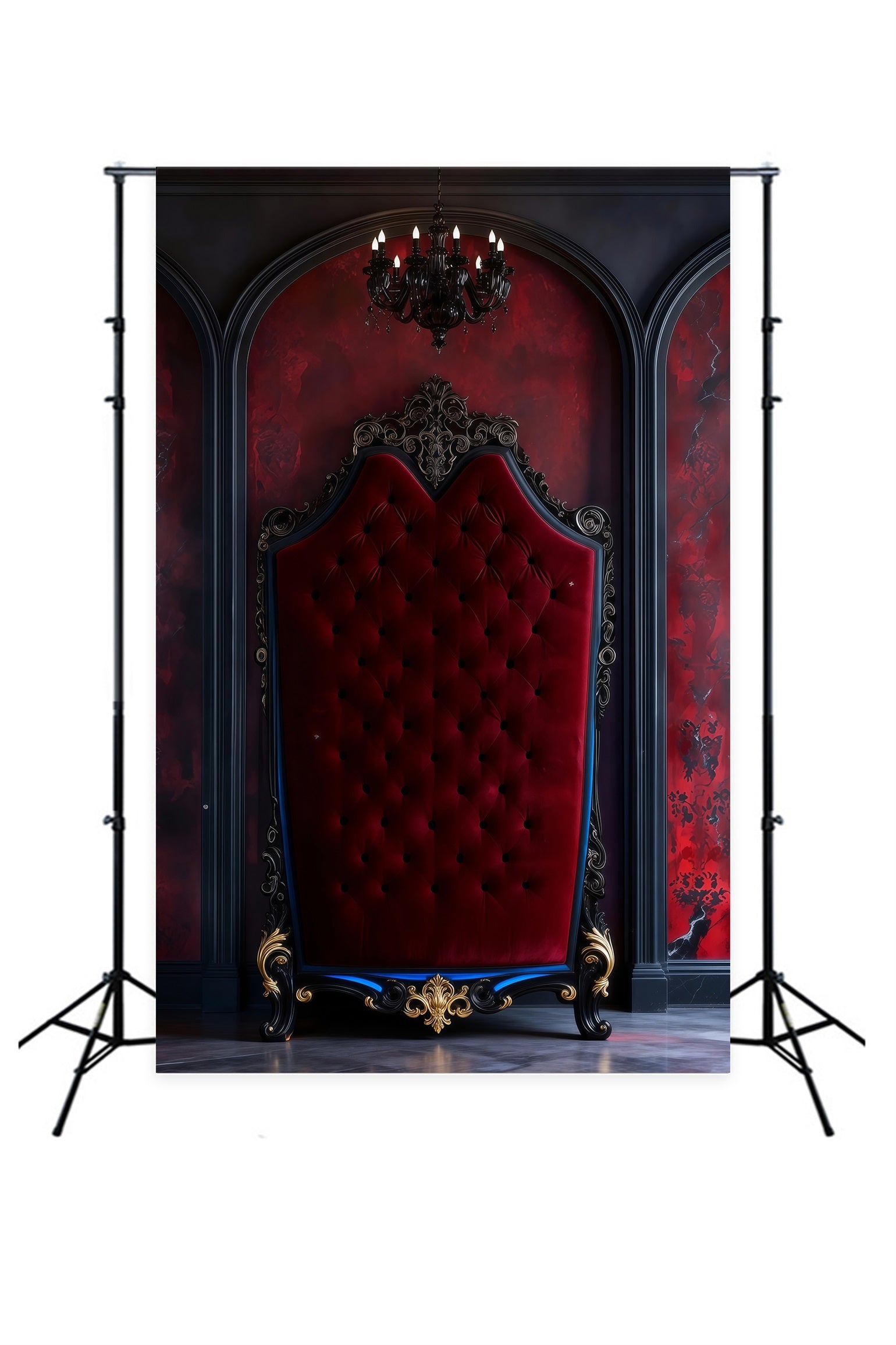 Boudoir-Fotografie-Hintergründe Gothic-Samt-Thronbogen Vintage-Wandhintergrund RR62-69