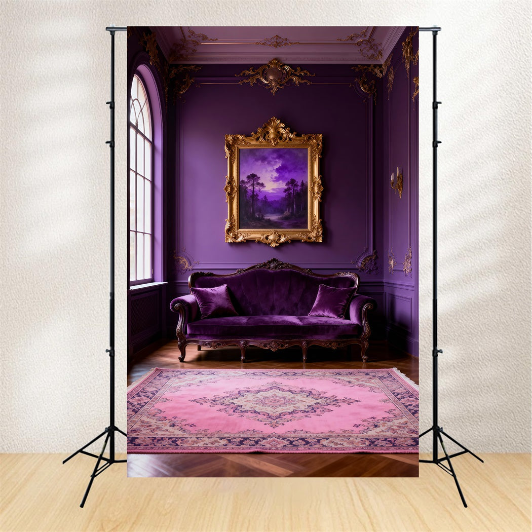 Hintergründe für Boudoir-Fotografie Königlicher Amethyst-Samt Lounge Retro-Hintergrund RR62-71
