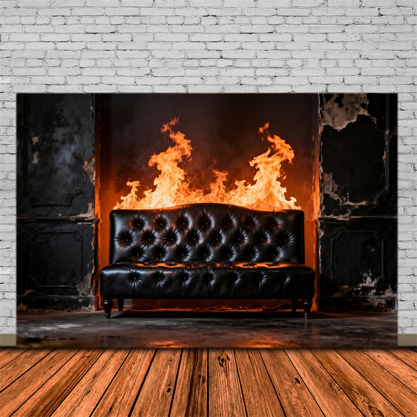 Hintergründe für Boudoir Inferno Noir Ledersofa Antike Fotografie-Hintergründe RR62-73