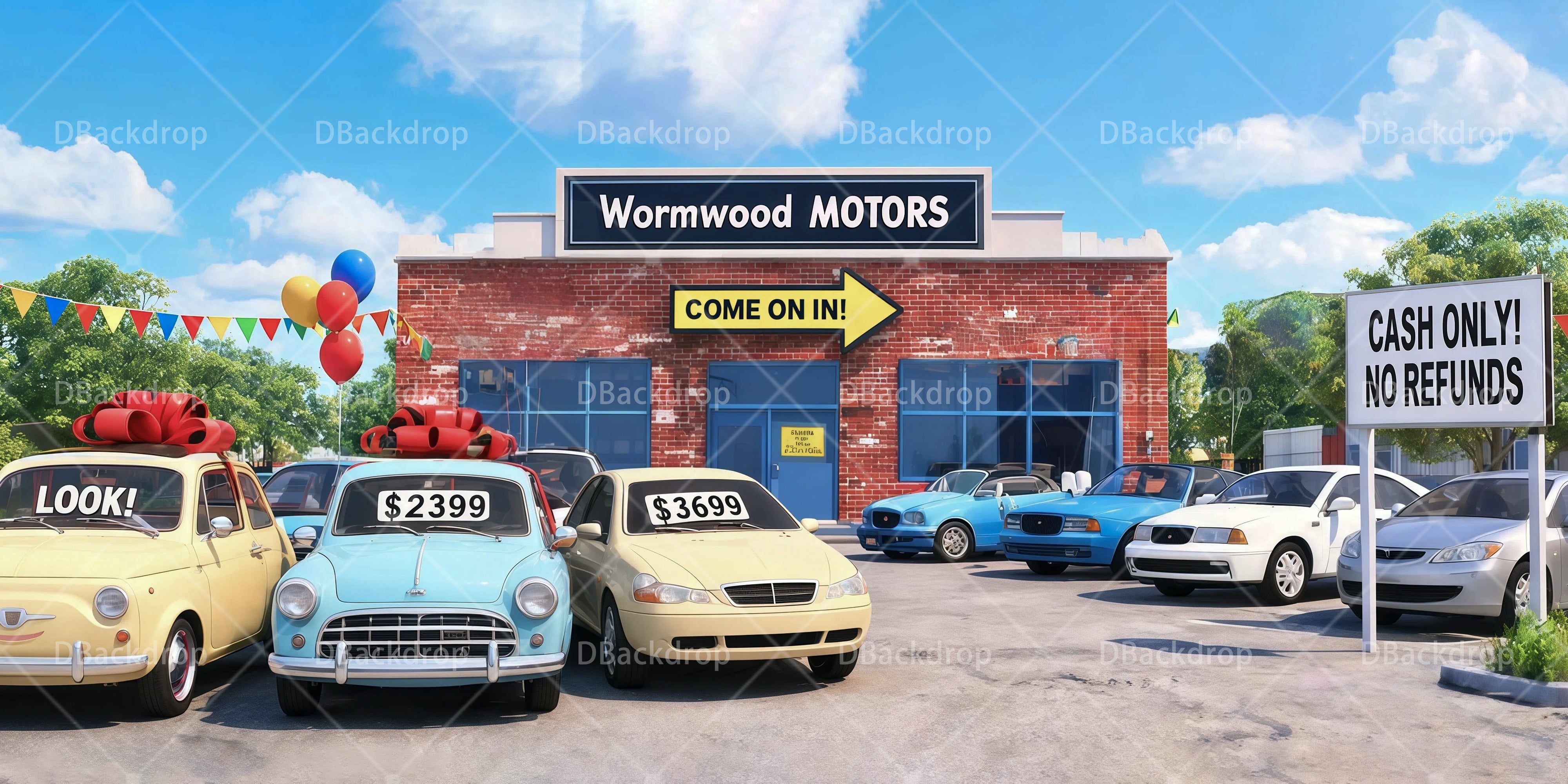 Bühnenhintergrund Wormwood Motors Theaterhintergründe zu verkaufen RR65-T47