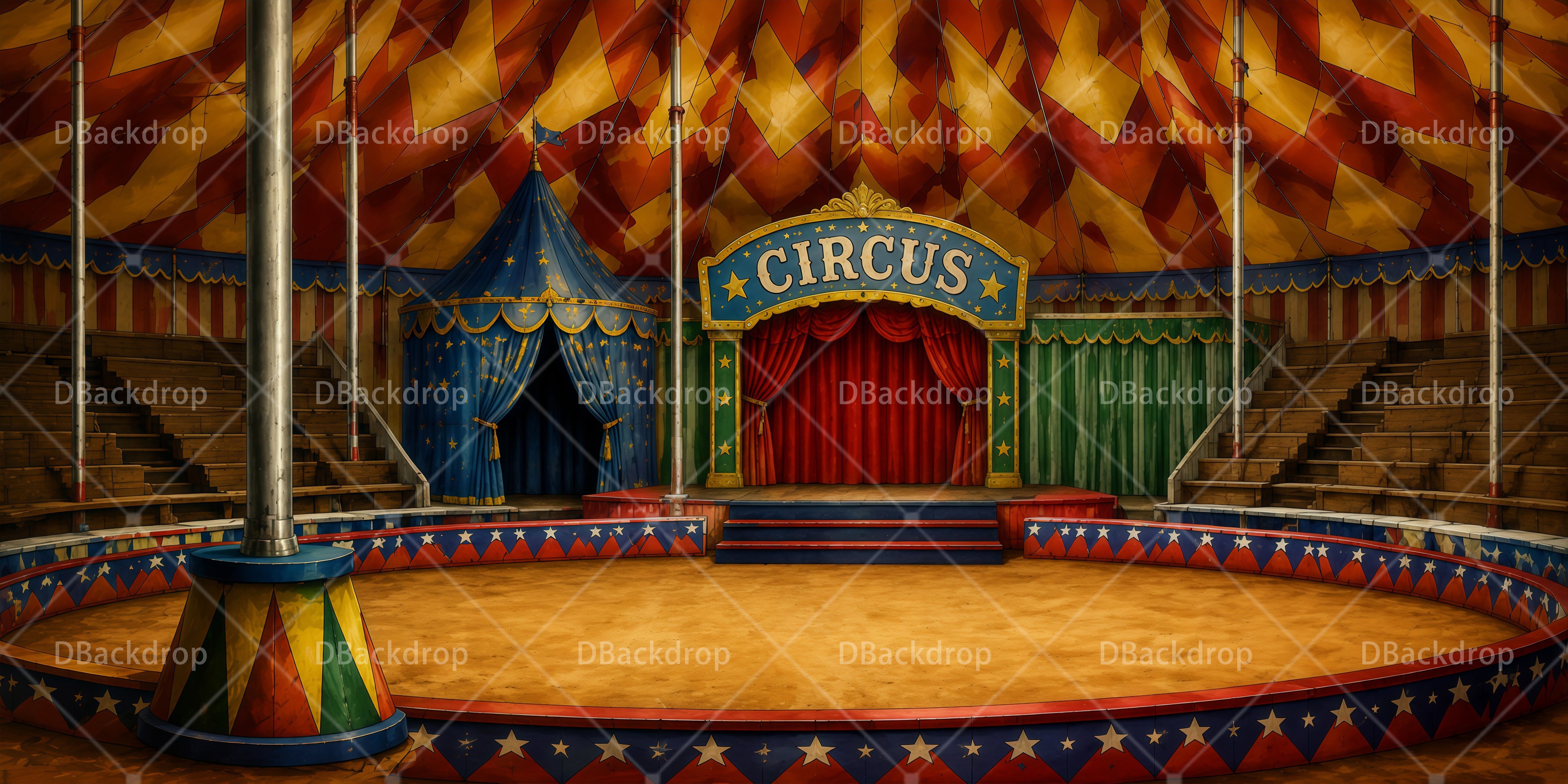 Zirkus Kulisse für Aufführungsbühnen VBS Bühnenhintergrund RR65-T5